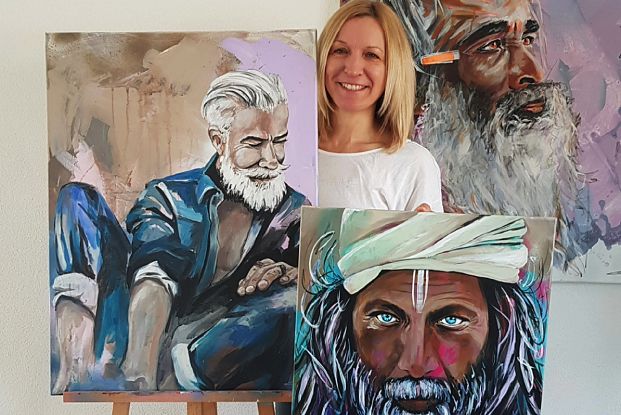 Melanie_Geis_ Acrylmalerei_im_Hotel_Ski_und_malen_Jaegeralpe_atelieramberg4