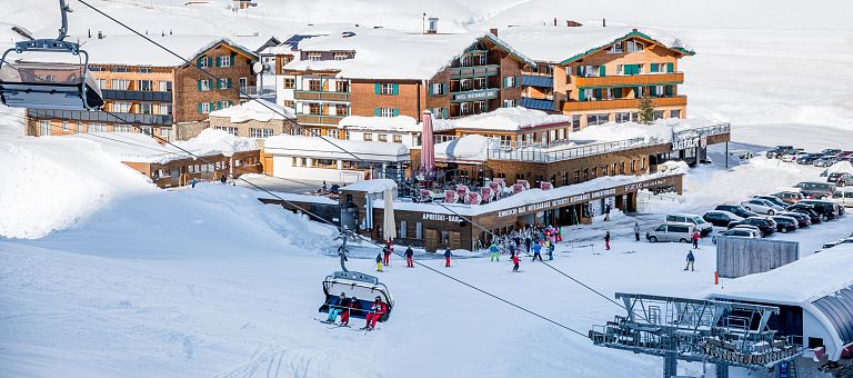 Liftbetrieb direkt neben dem Hotel Jägeralpe